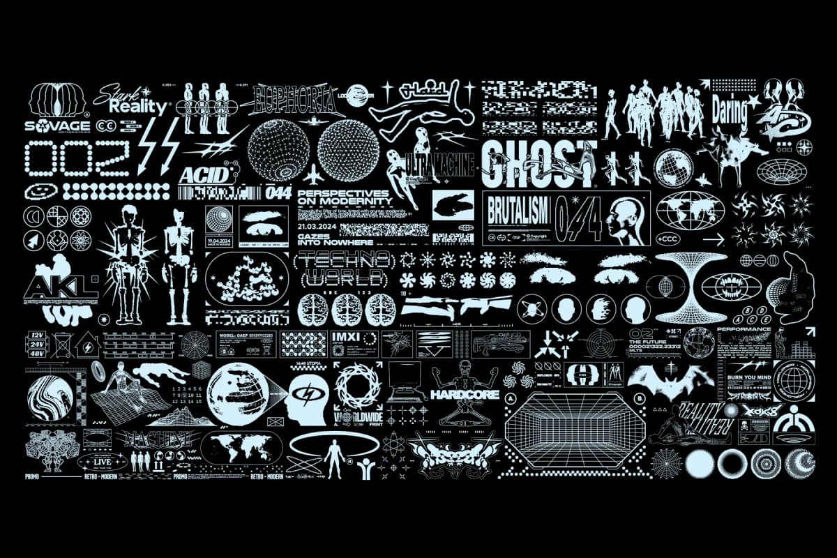 BIG PACK GRUNGE BRUTALISM GRAPHIC