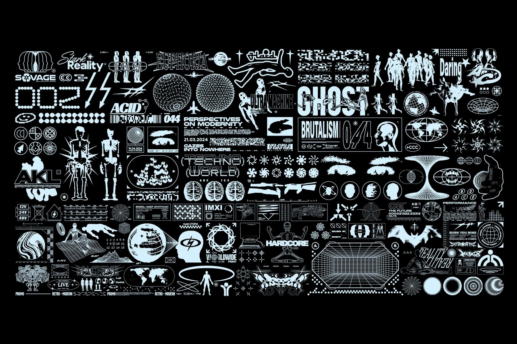 BIG PACK GRUNGE BRUTALISM GRAPHIC