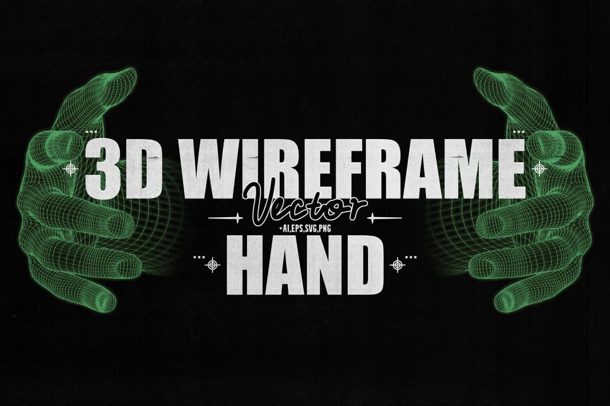 3D WIREFRAME HAND