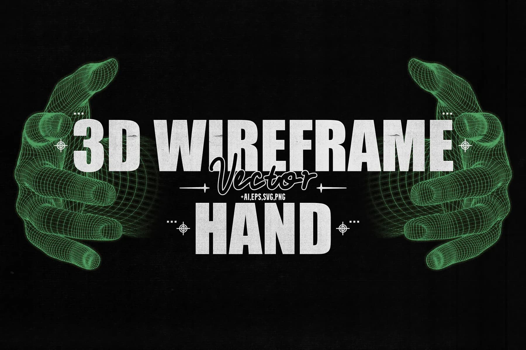 3D WIREFRAME HAND