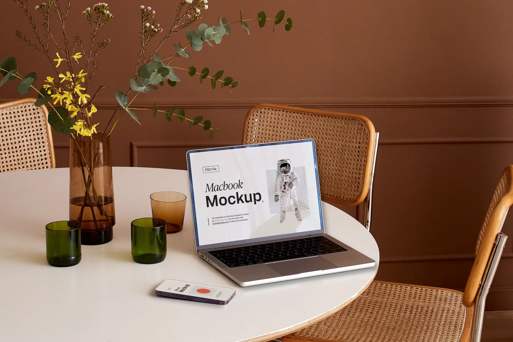 Macbook & IPhone Mockup