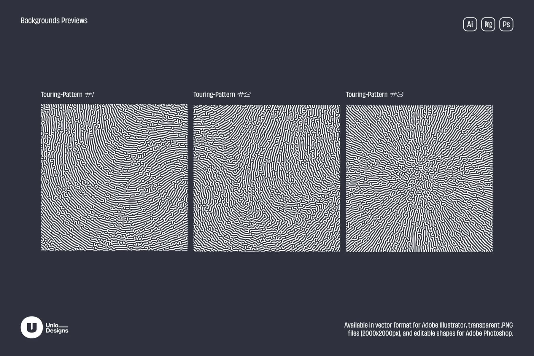 Turing Patterns - 16 Backgrounds