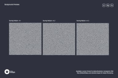 Turing Patterns - 16 Backgrounds