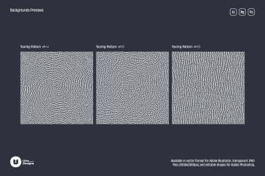 Turing Patterns - 16 Backgrounds