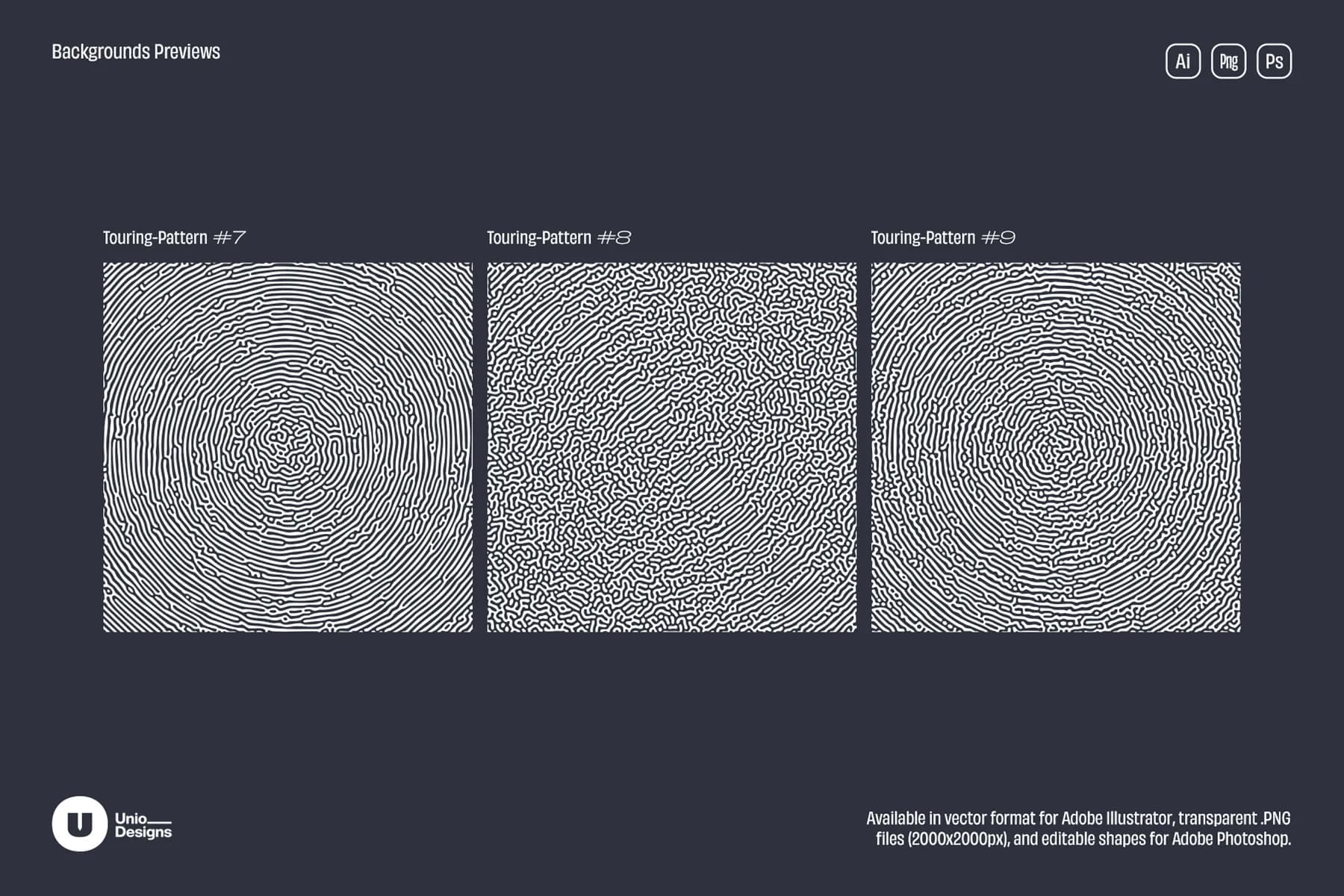 Turing Patterns - 16 Backgrounds