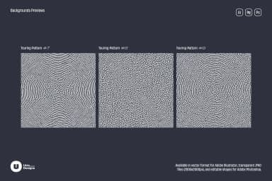 Turing Patterns - 16 Backgrounds