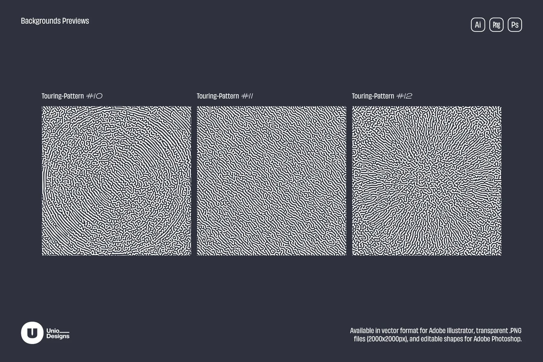 Turing Patterns - 16 Backgrounds