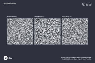 Turing Patterns - 16 Backgrounds