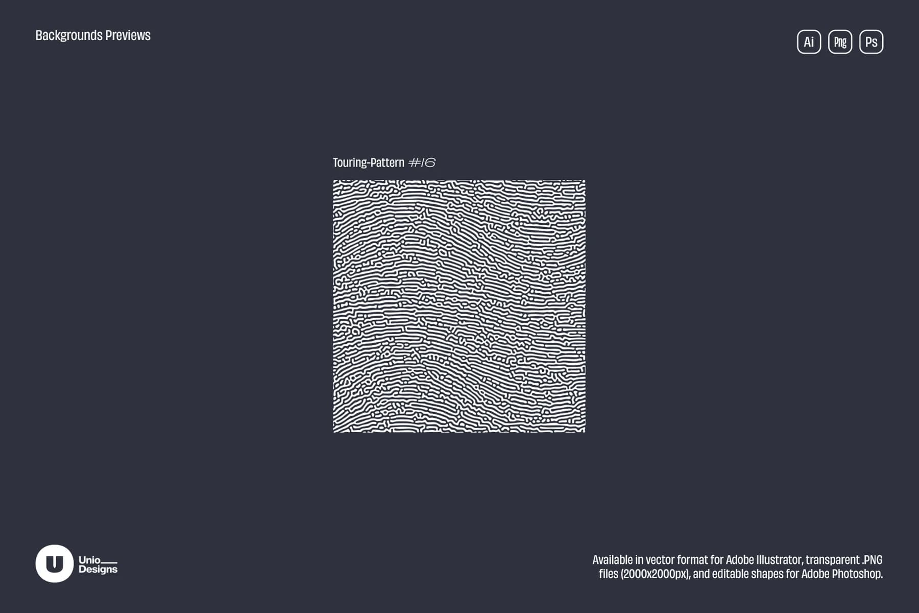 Turing Patterns - 16 Backgrounds