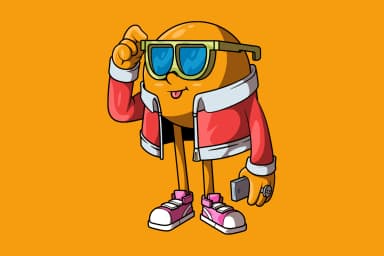 Cool Emoji Character Wearing Sunglasses.