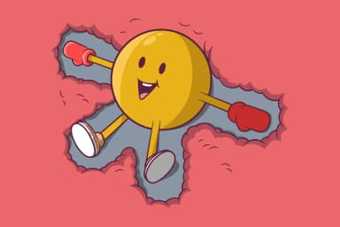 Cute Emoji Character Making Snow Angels