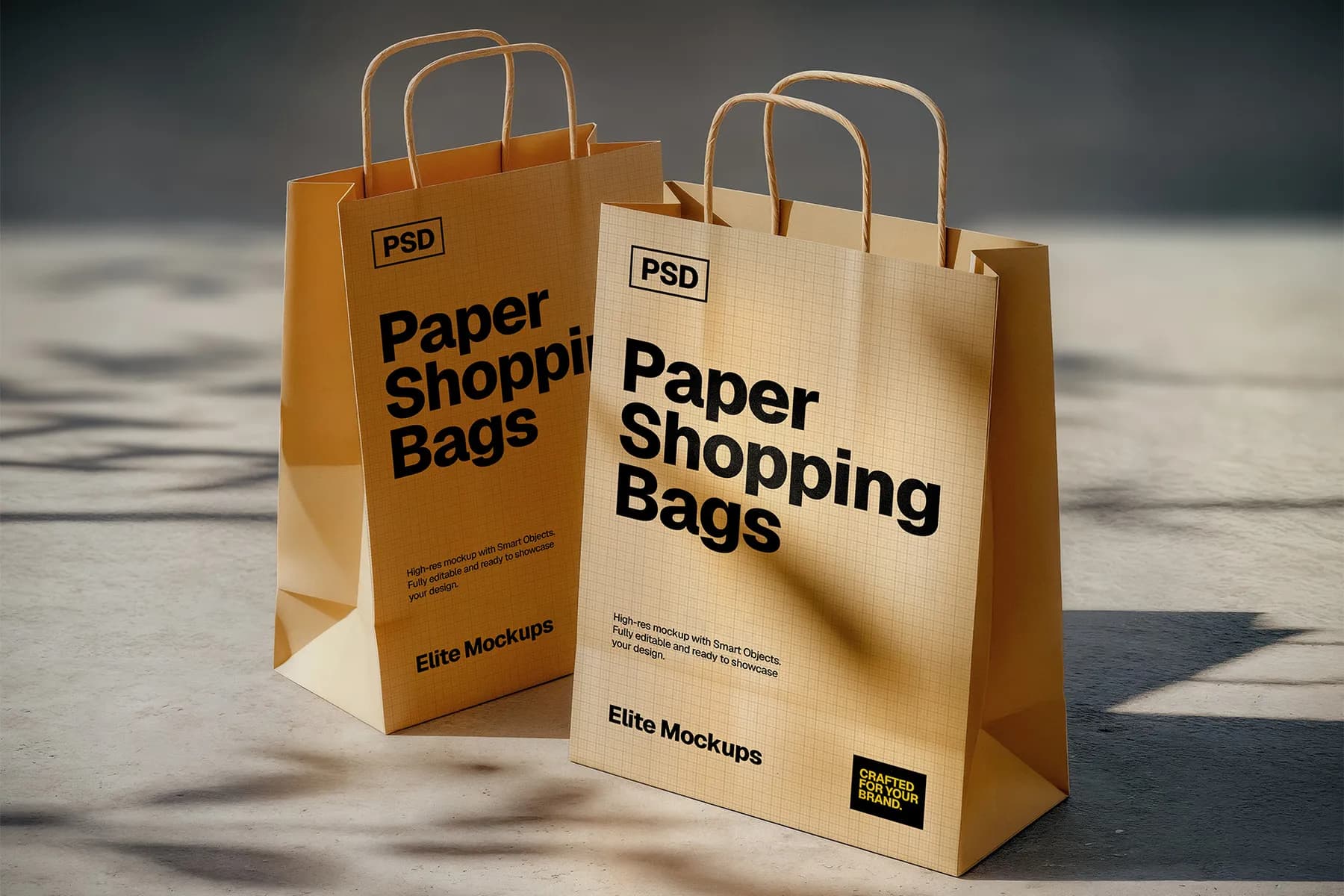 Paper Shopping Bag Mockup Set