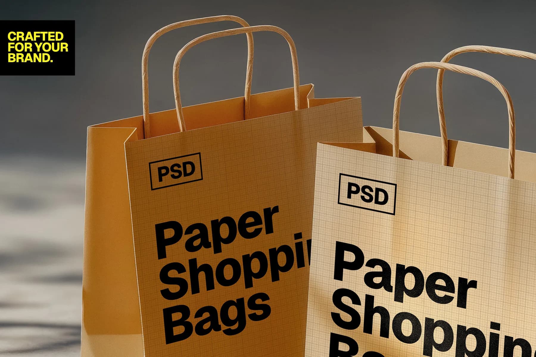 Paper Shopping Bag Mockup Set