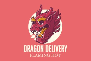 Dragon Head Logo for Delivery Company.