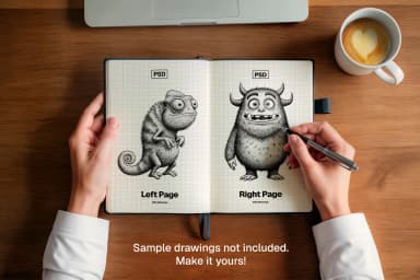 Notebook Sketch Mockup