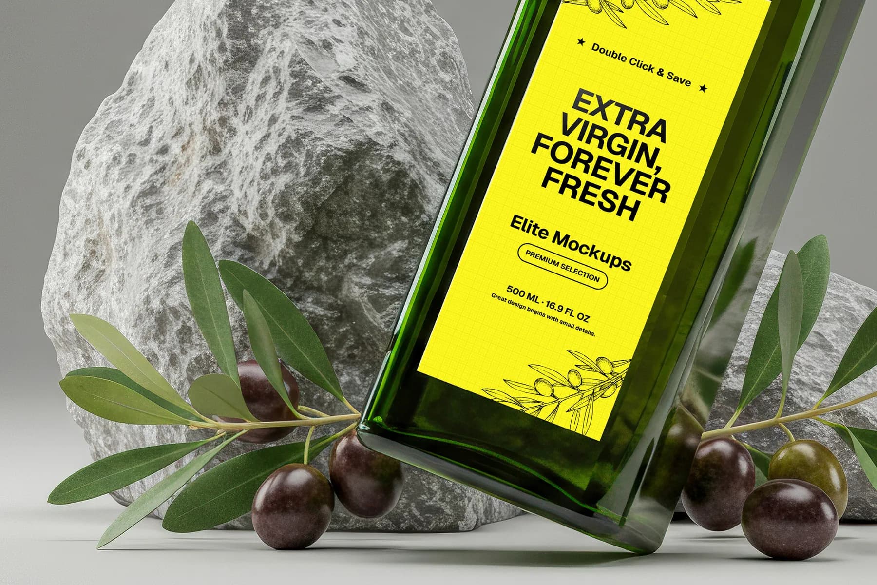 Olive Oil Bottle Mockup