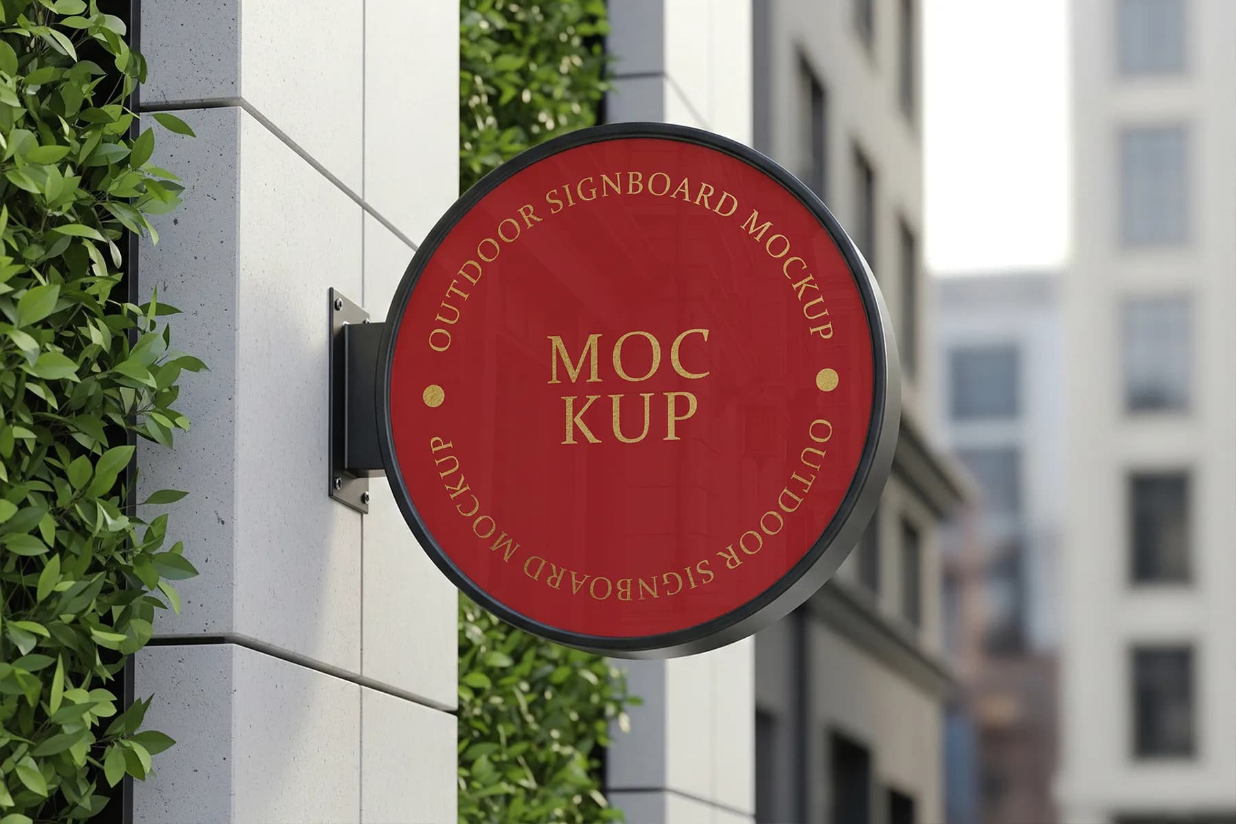 Wall Signboard Mockup