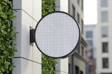 Wall Signboard Mockup