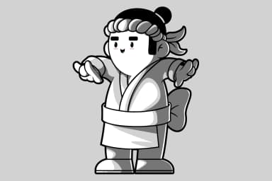 Sushi Chef Making Rock Hand Sign vector illustration. 