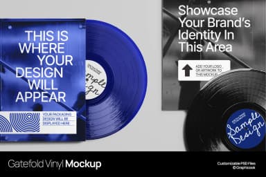 Gatefold Vinyl Mockup 