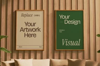 Cafe Wall Poster A1 Mockup