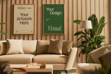 Cafe Wall Poster A1 Mockup