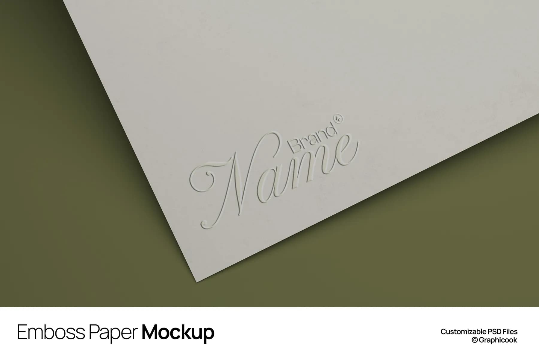 Emboss Logo On Paper Mockup 