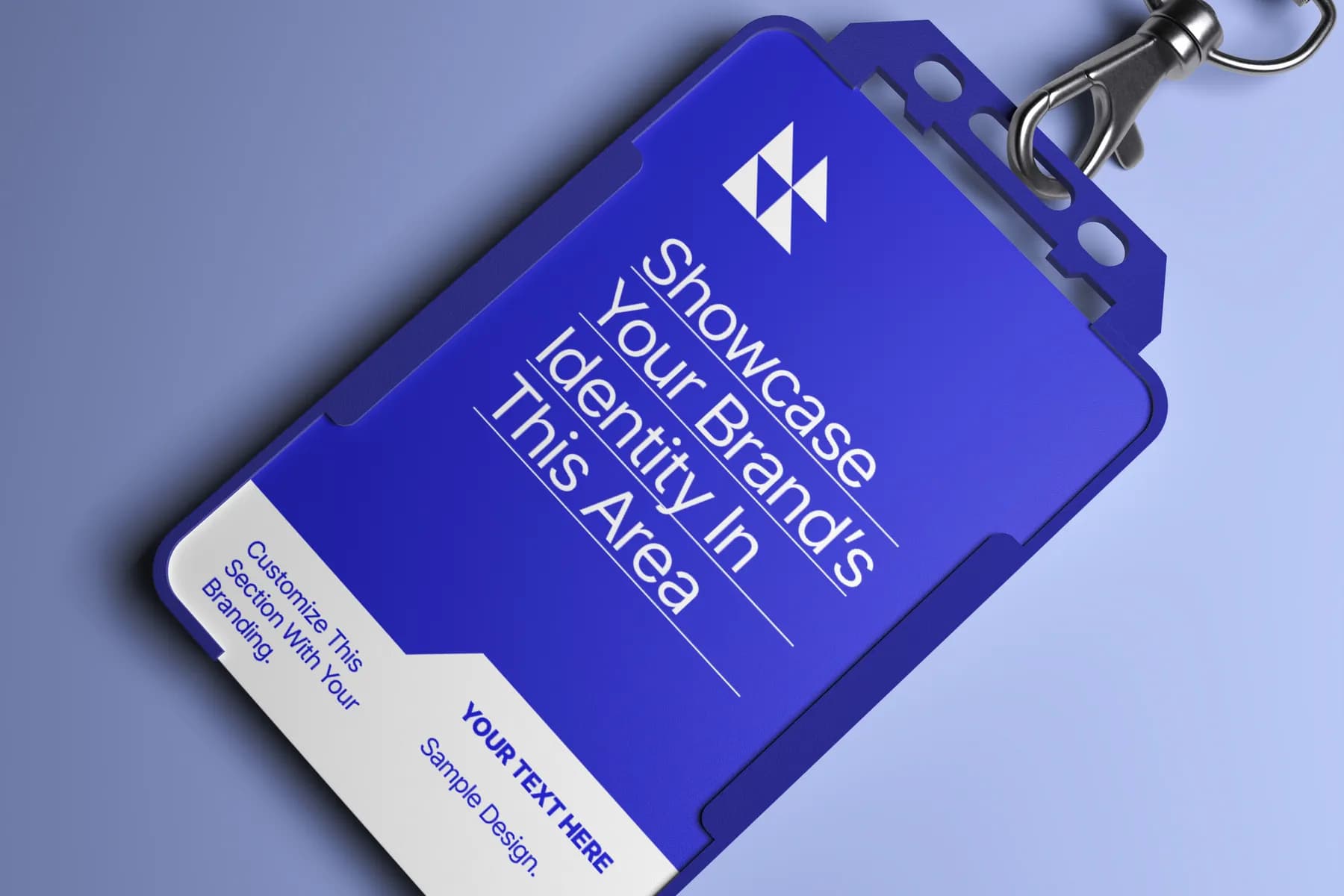ID Card Lanyard With Sleeve Mockup