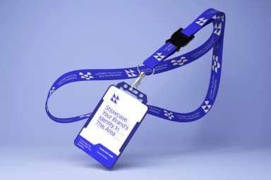 ID Card Lanyard With Sleeve Mockup