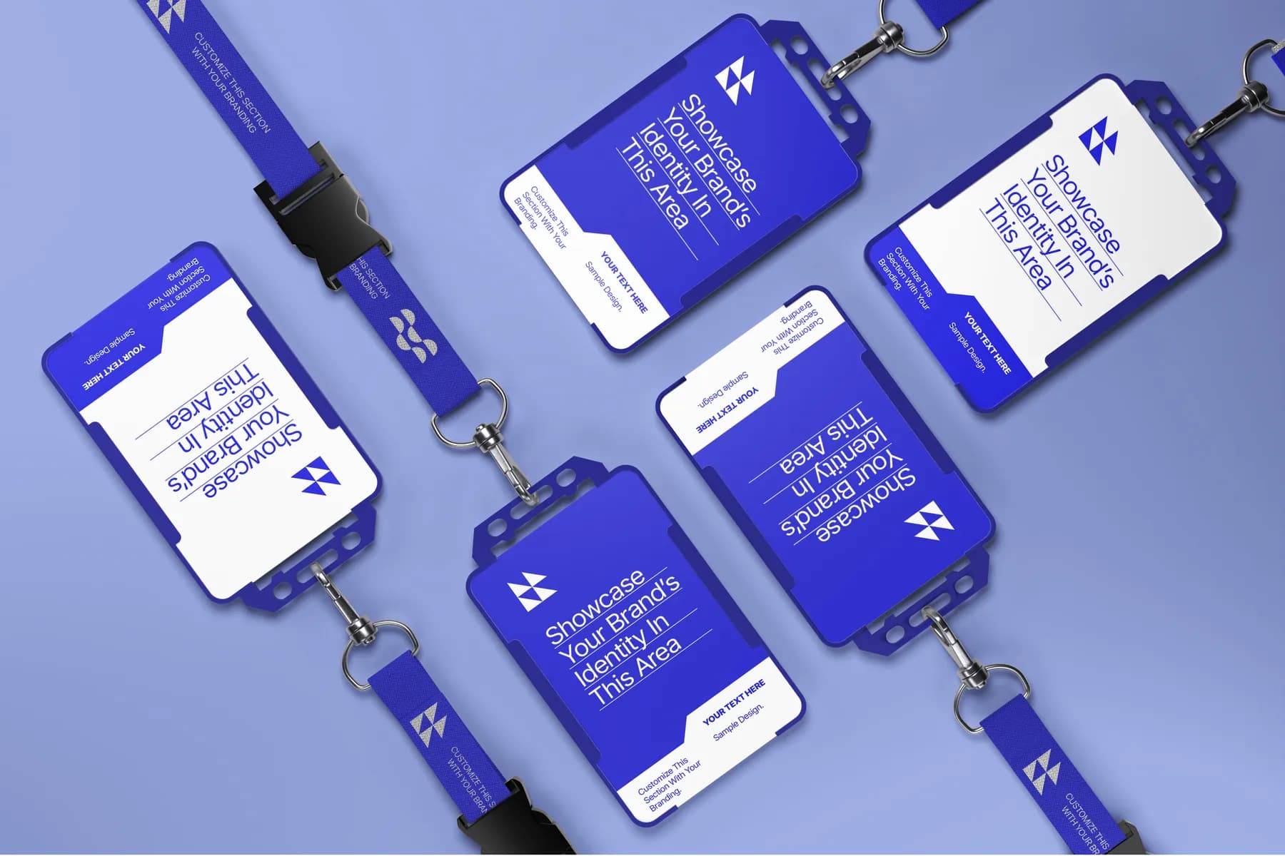 ID Card Lanyard With Sleeve Mockup